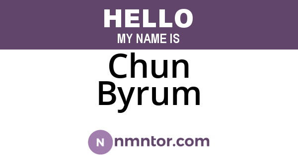 Chun Byrum