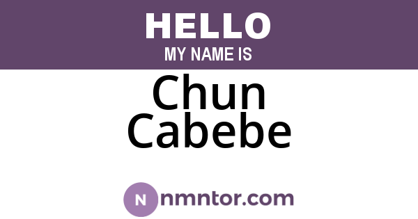 Chun Cabebe
