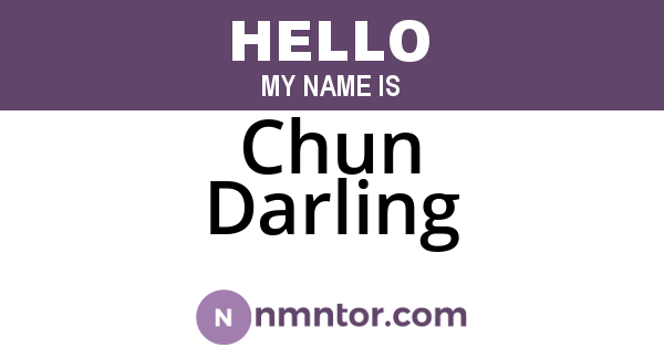 Chun Darling