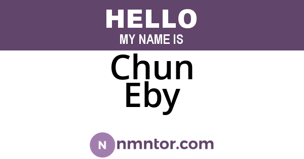 Chun Eby