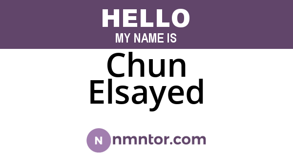Chun Elsayed