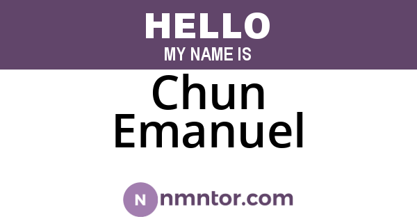 Chun Emanuel