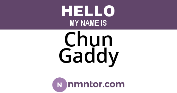 Chun Gaddy