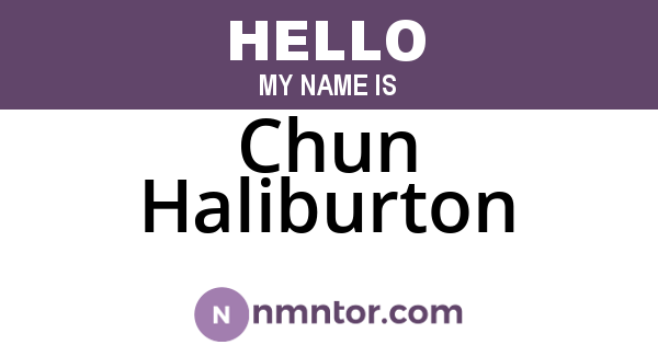 Chun Haliburton