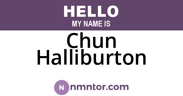 Chun Halliburton