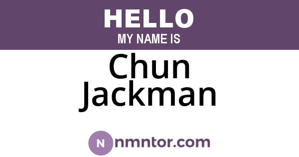 Chun Jackman
