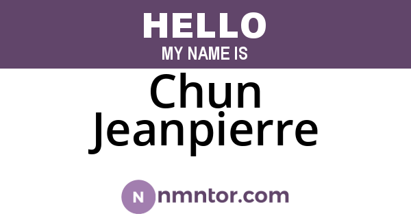 Chun Jeanpierre