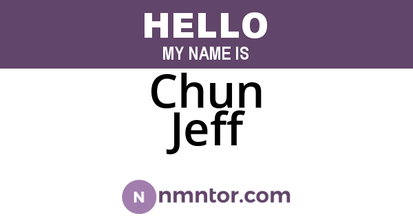 Chun Jeff