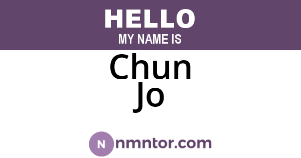 Chun Jo