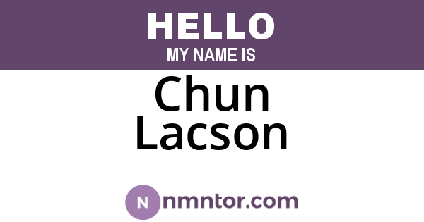 Chun Lacson
