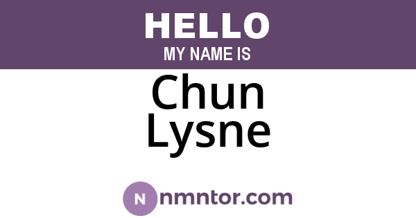 Chun Lysne