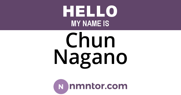 Chun Nagano