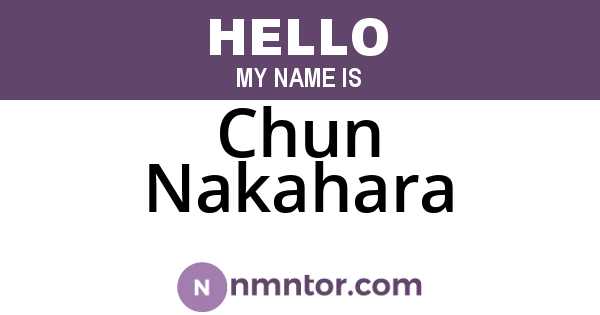 Chun Nakahara