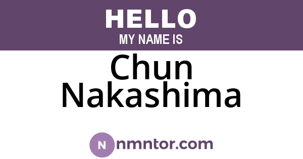 Chun Nakashima
