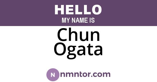 Chun Ogata