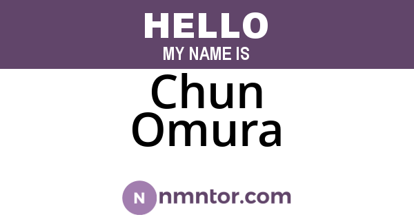 Chun Omura