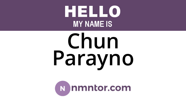 Chun Parayno