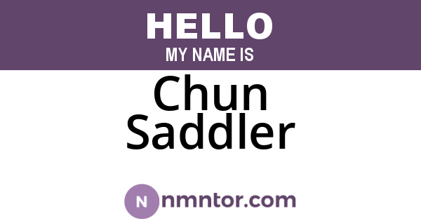Chun Saddler