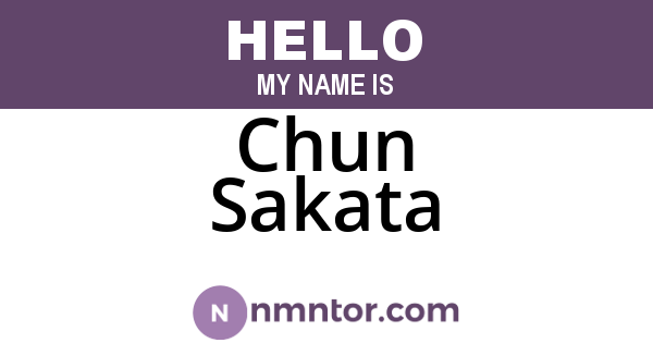 Chun Sakata
