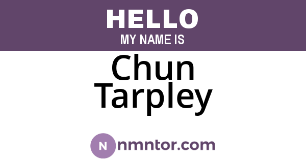 Chun Tarpley