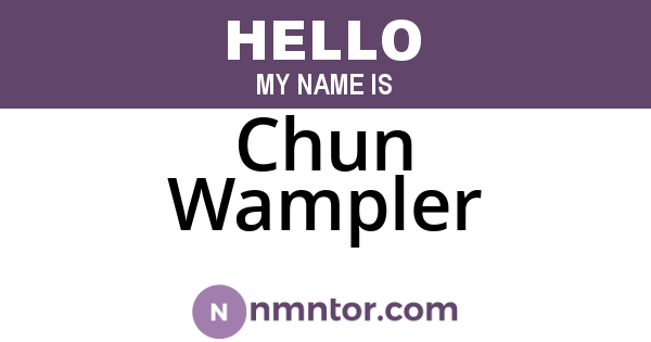 Chun Wampler