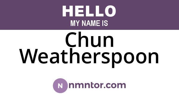 Chun Weatherspoon