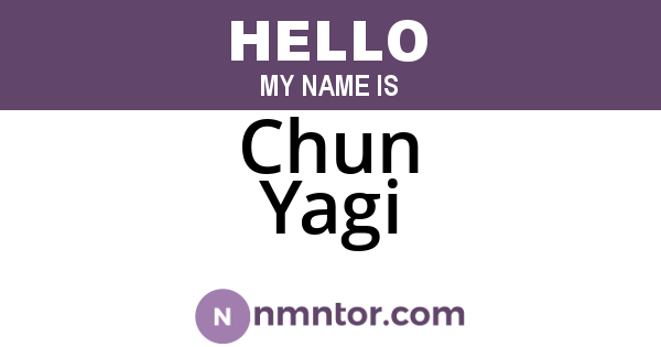 Chun Yagi