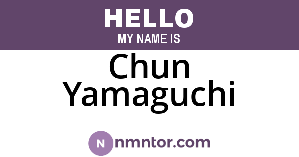 Chun Yamaguchi