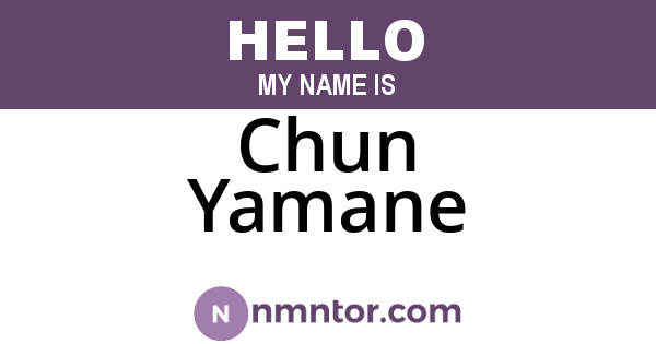 Chun Yamane