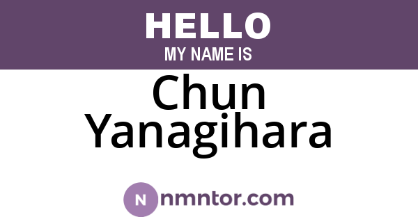 Chun Yanagihara