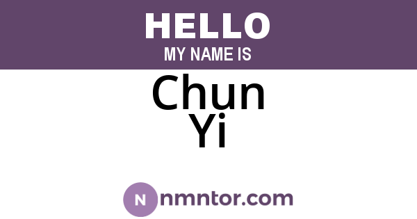 Chun Yi