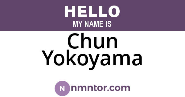 Chun Yokoyama