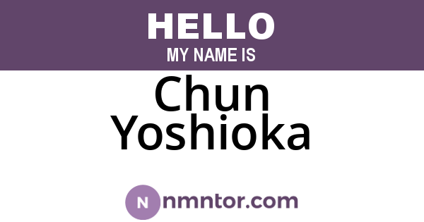 Chun Yoshioka