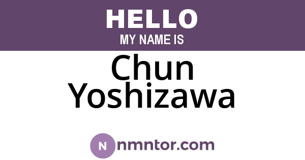 Chun Yoshizawa