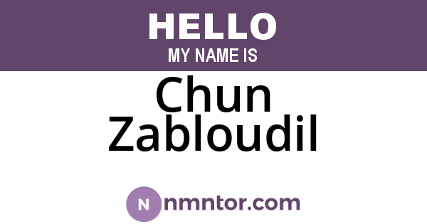 Chun Zabloudil