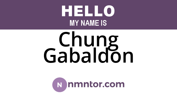 Chung Gabaldon