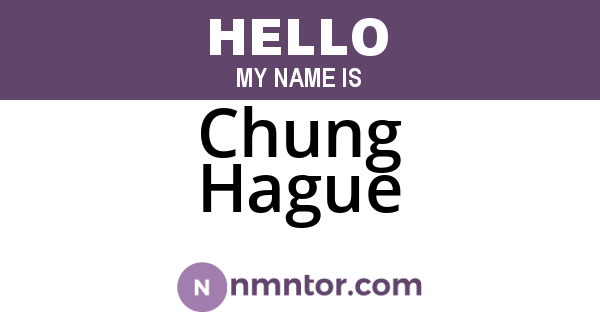 Chung Hague