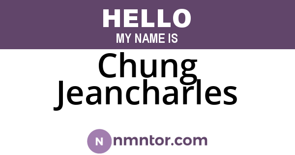 Chung Jeancharles