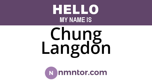 Chung Langdon
