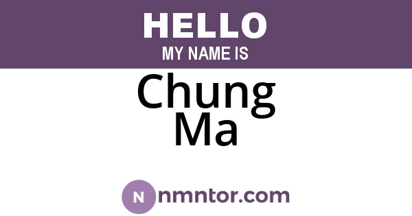 Chung Ma