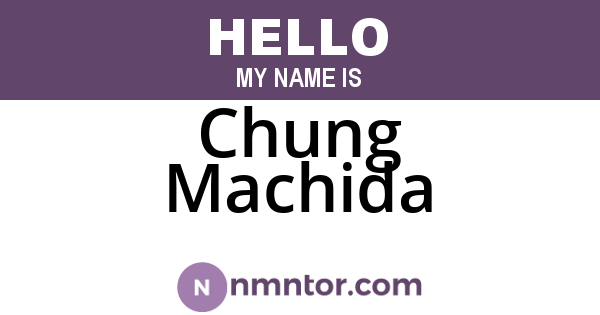 Chung Machida