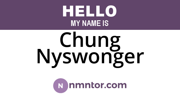 Chung Nyswonger