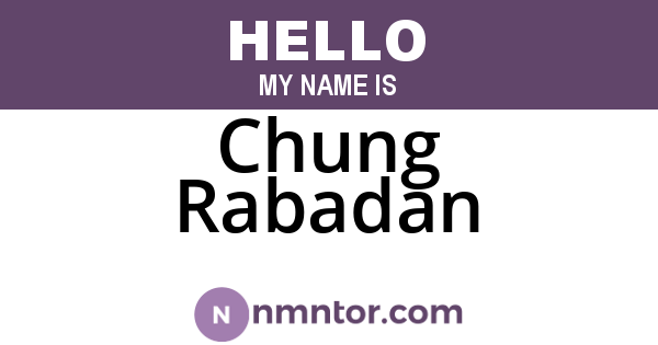 Chung Rabadan