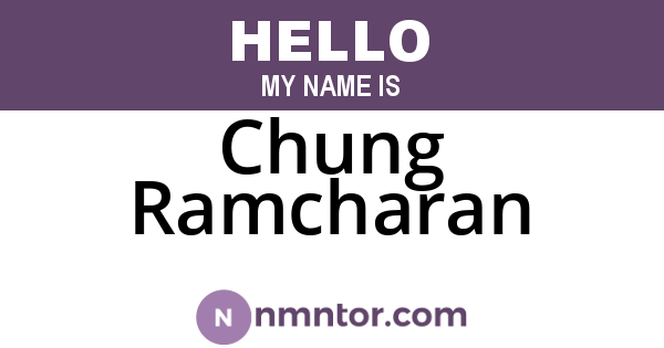 Chung Ramcharan