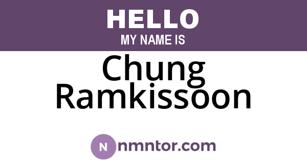 Chung Ramkissoon