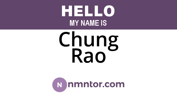 Chung Rao