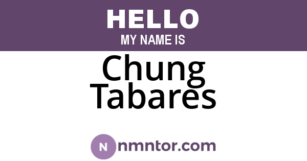 Chung Tabares