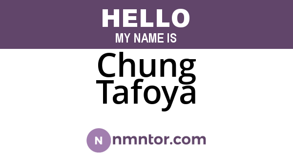 Chung Tafoya