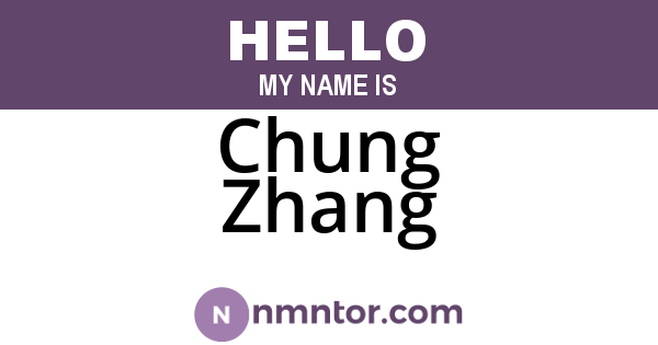 Chung Zhang