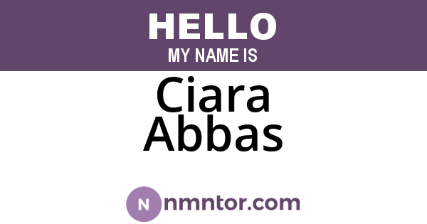 Ciara Abbas